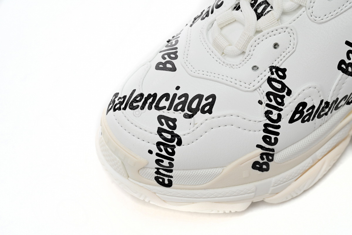 Balenciaga Wmns Triple S 'Logotype - White' 524039 W2FAB 9010 - Fashion Statement Footwear