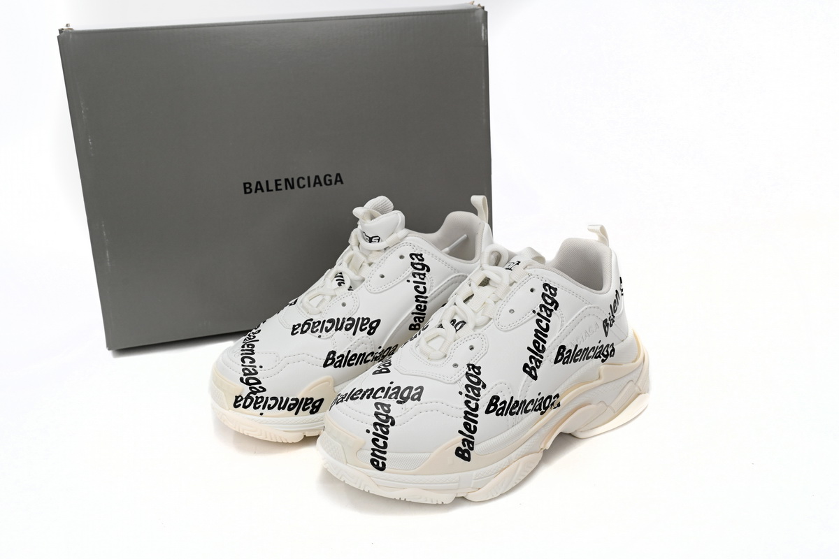 Balenciaga Wmns Triple S 'Logotype - White' 524039 W2FAB 9010 - Fashion Statement Footwear