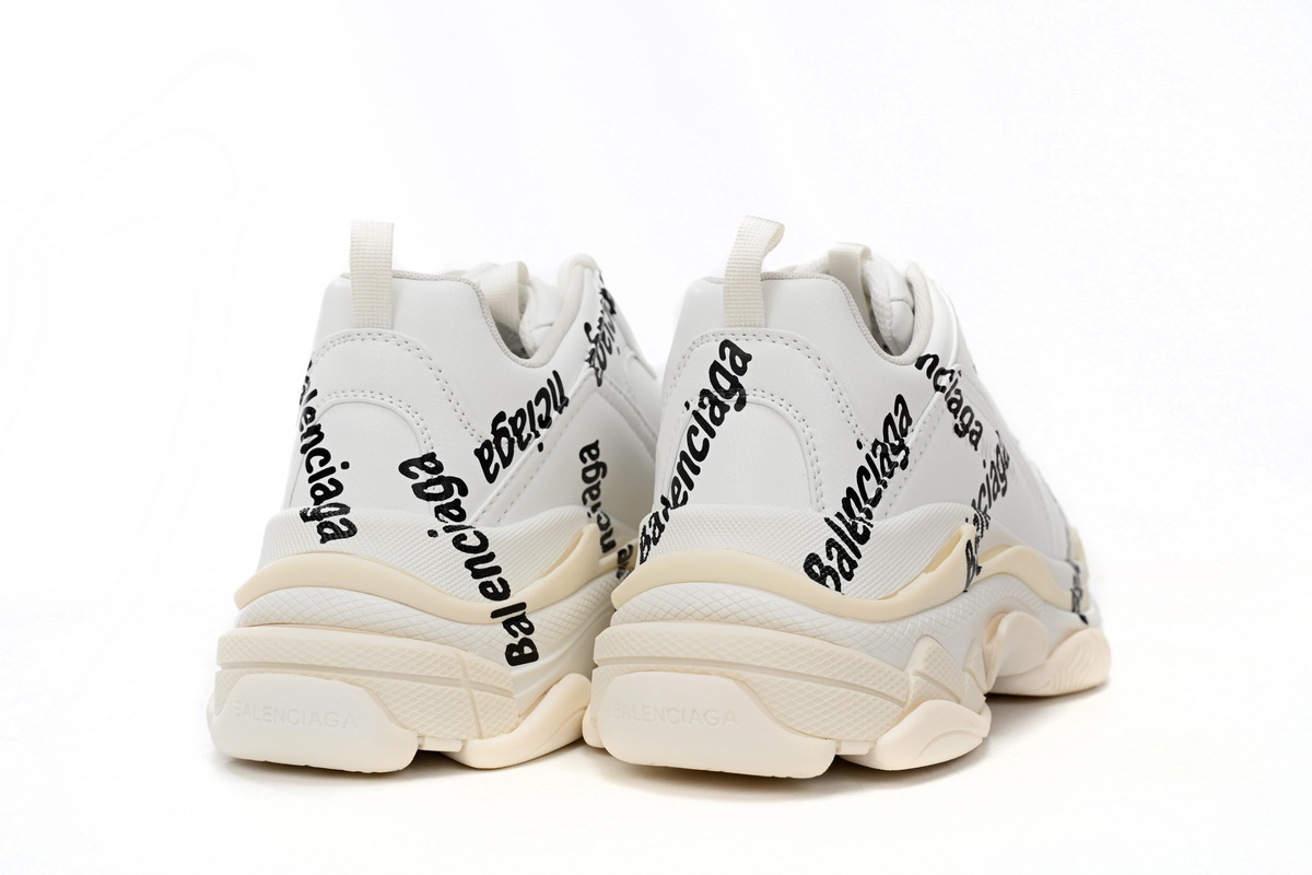 Balenciaga Wmns Triple S 'Logotype - White' 524039 W2FAB 9010 - Fashion Statement Footwear