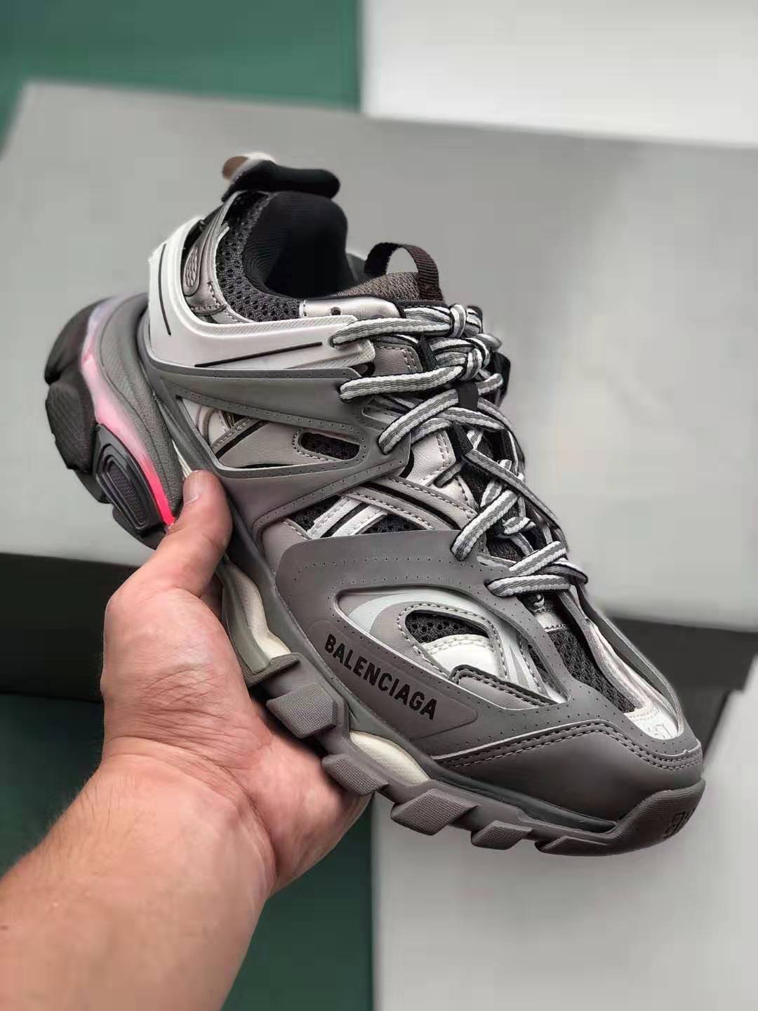 Balenciaga Track Sneaker 'Grey White' 542023 W1GB7 1214 - Premium Footwear for Modern Style