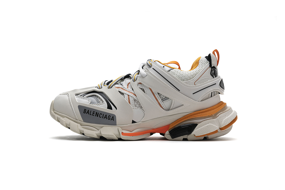 Balenciaga White Orange Track Trainer | 542436 W1GB7 9059