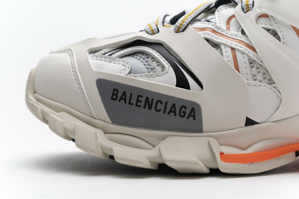 Balenciaga White Orange Track Trainer | 542436 W1GB7 9059