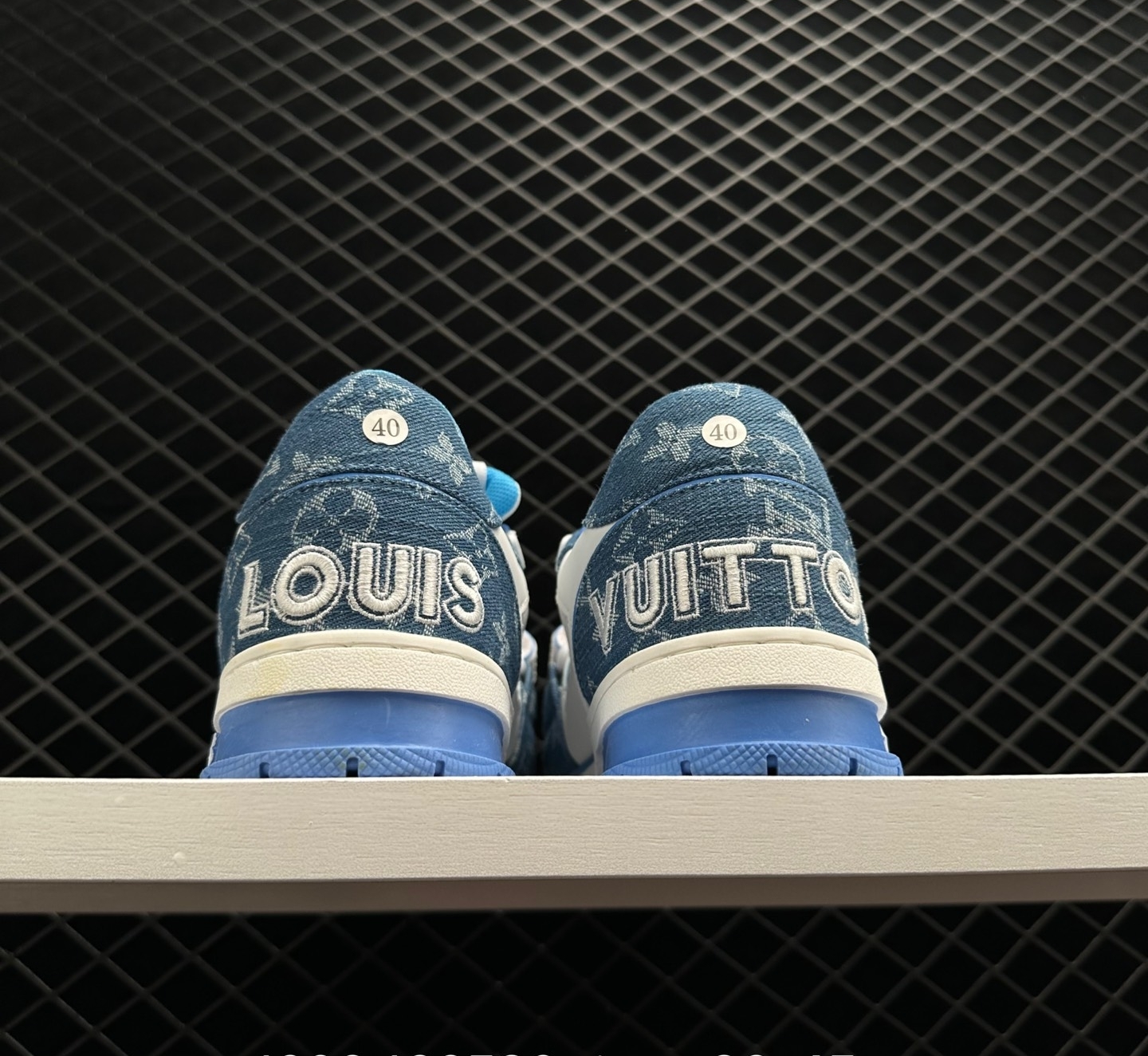 Louis Vuitton Trainer Monogram Denim 1A9ZIH - Iconic luxury denim sneakers for style aficionados