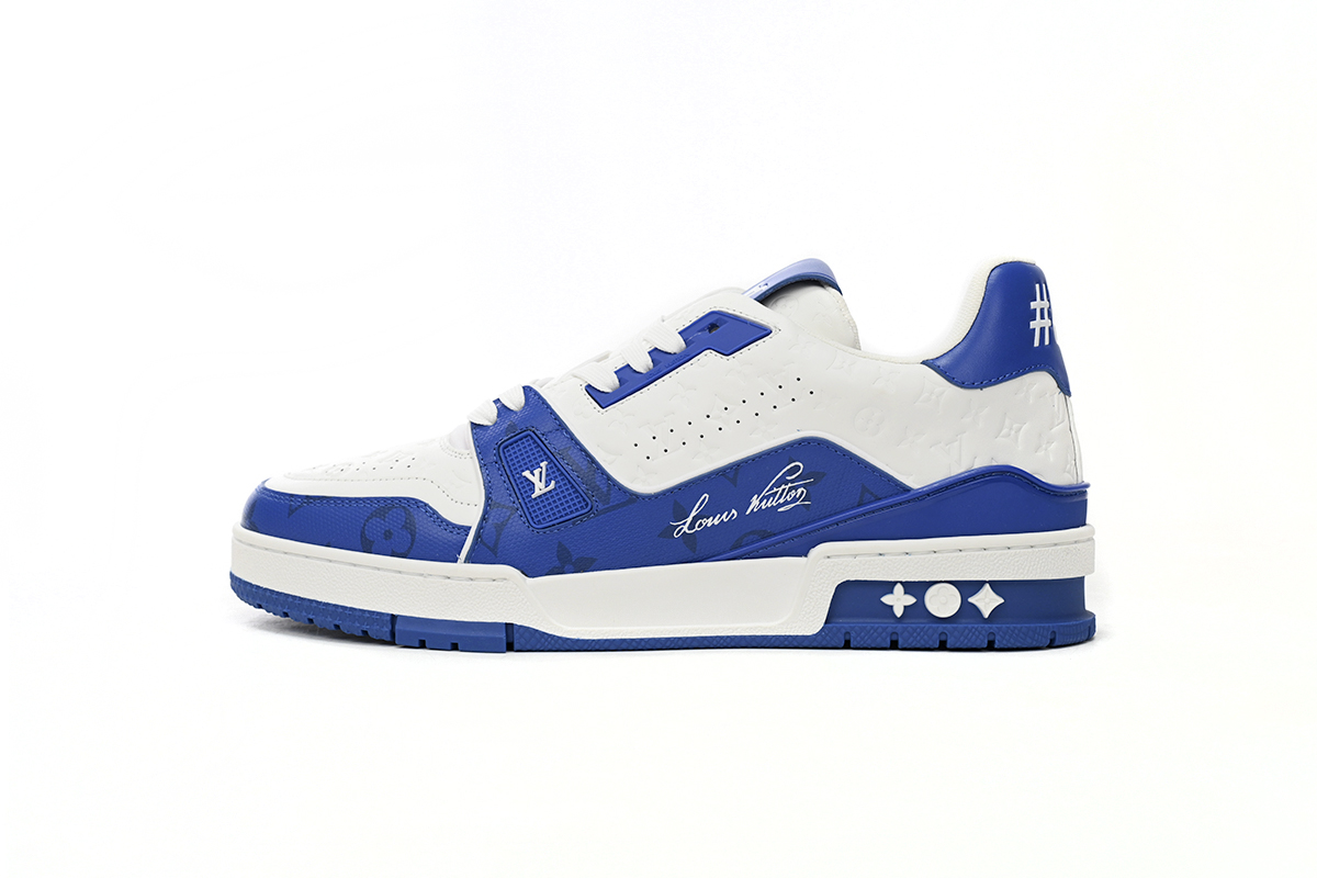 Louis Vuitton Trainer #54 Blue White 1AANEV - Signature Sneakers