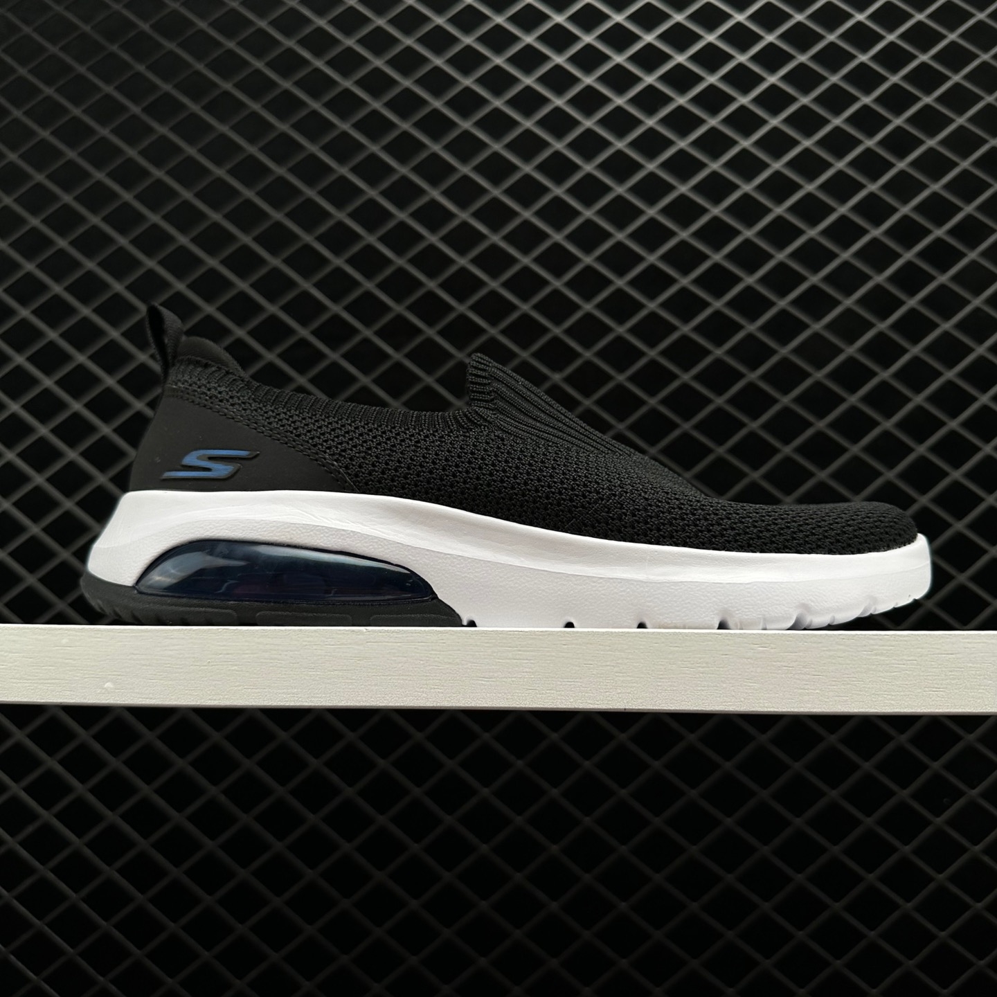 Skechers Go Walk Air Walking Shoes - Black Blue Lemon | Lightweight & Comfortable