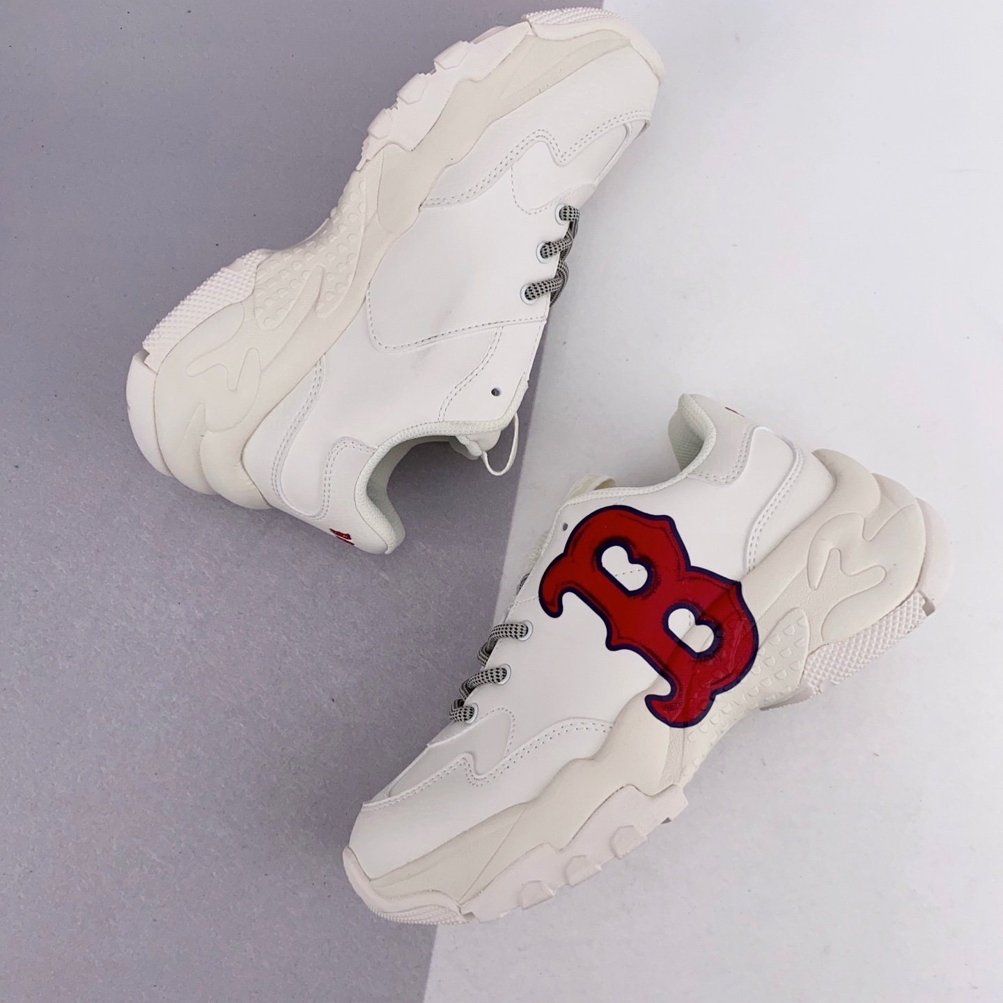 MLB KOREA Bigball Chunky A Classic Boston Sneakers - White/Red - Size 43RDS