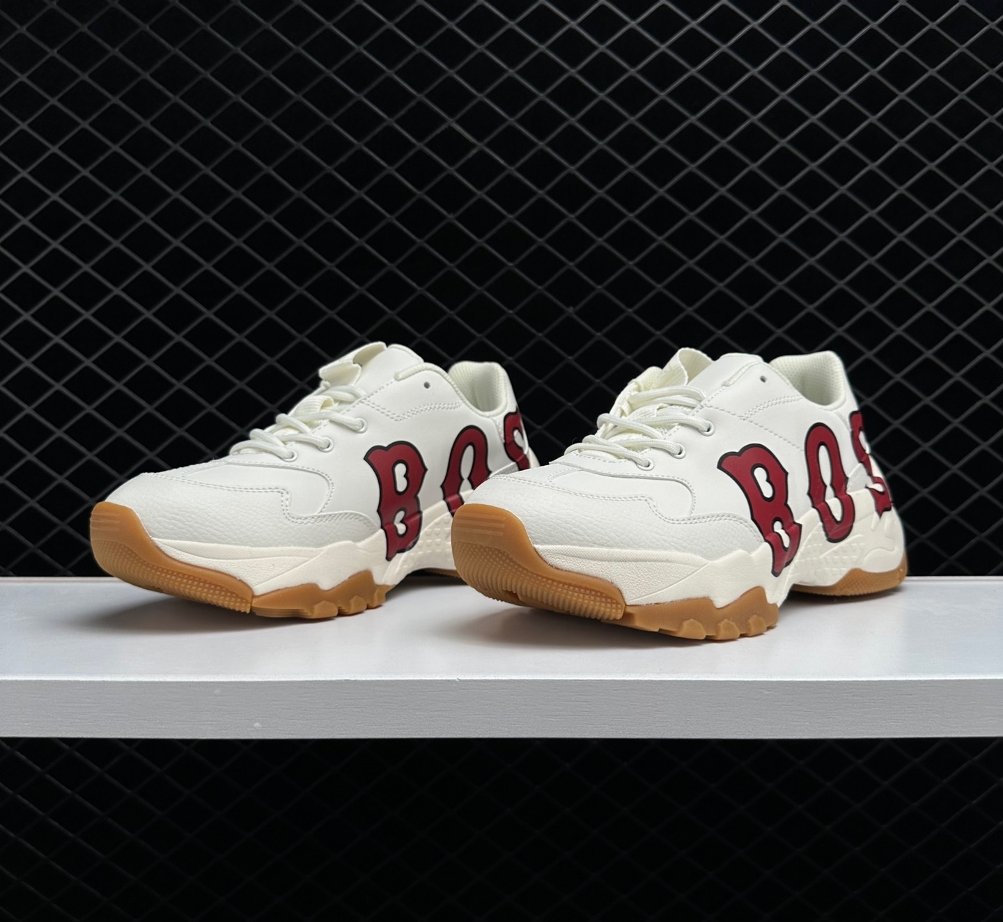 MLB KOREA Bigball Chunky P NY Sneakers Shoes - White Red 3ASHC2B2N-43RDS