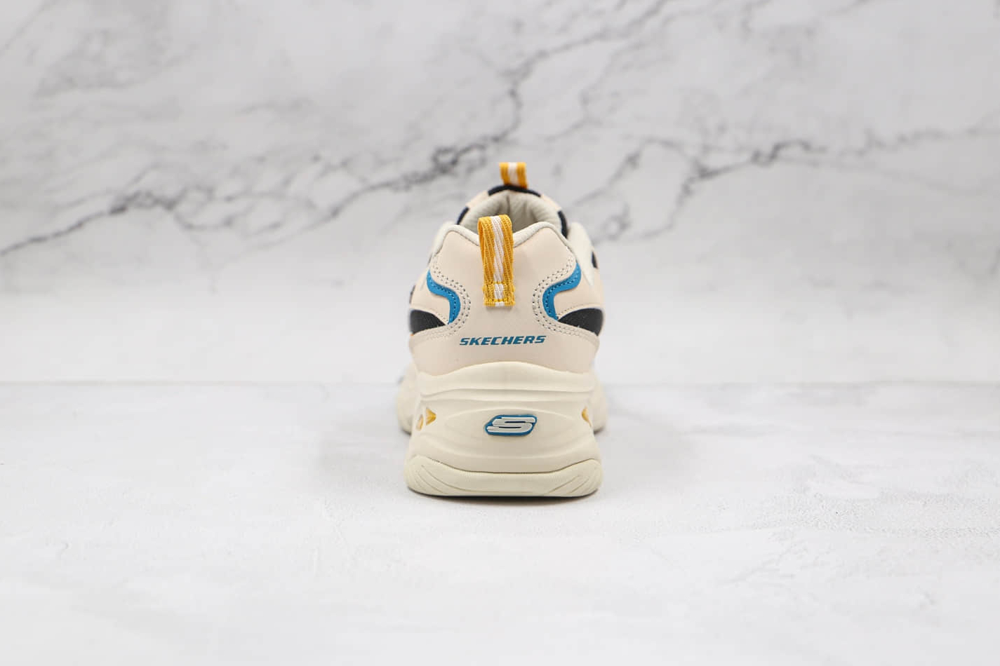 Skechers D'Lites 4.0 Low Dad Shoes - White Multi-Color 237225-NTMT | Stylish and Comfortable Footwear for Men