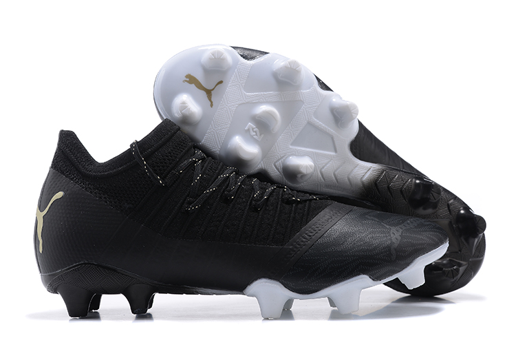 Puma Future 1.3 Lazertouch FG AG Black Metallic Gold Soccer Cleat