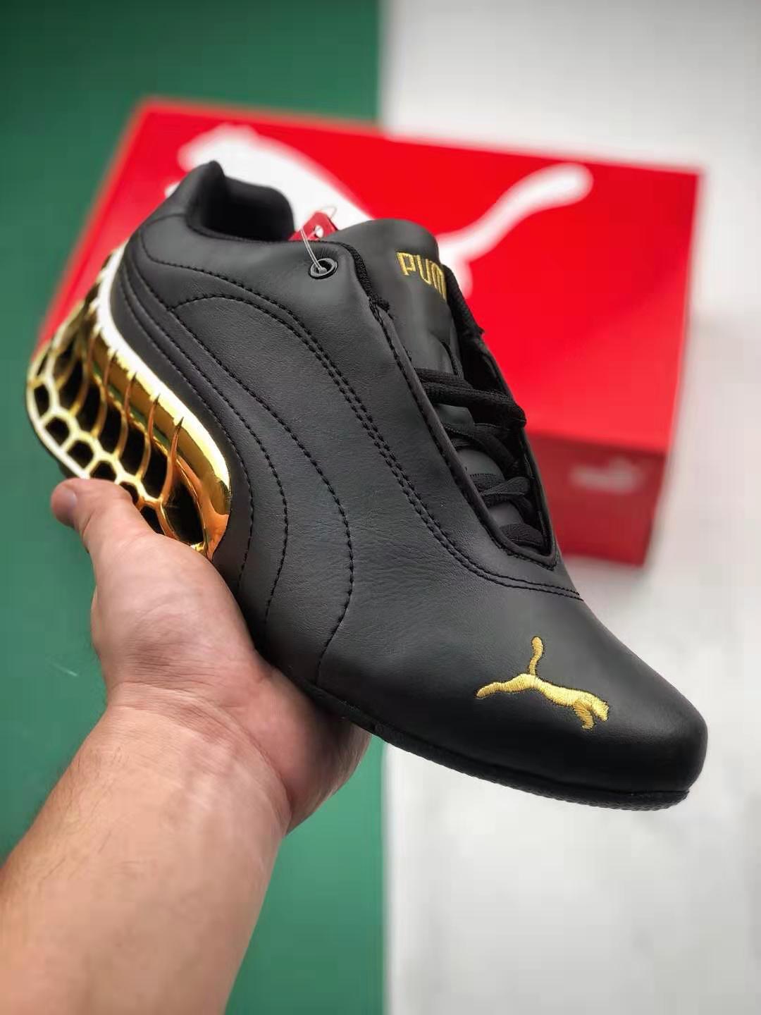Puma Future Super GT Leather Running Shoes - Black/Gold (356158-01)