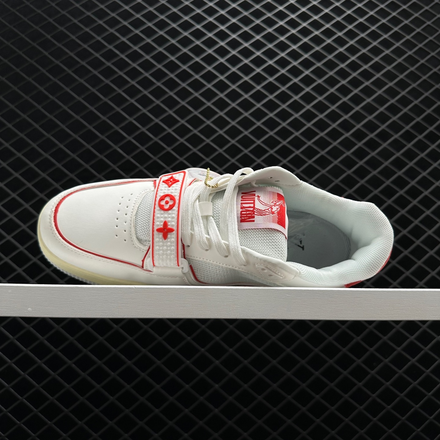 Louis Vuitton White Red Velcro Trainer Sneaker - Stylish Luxury Footwear