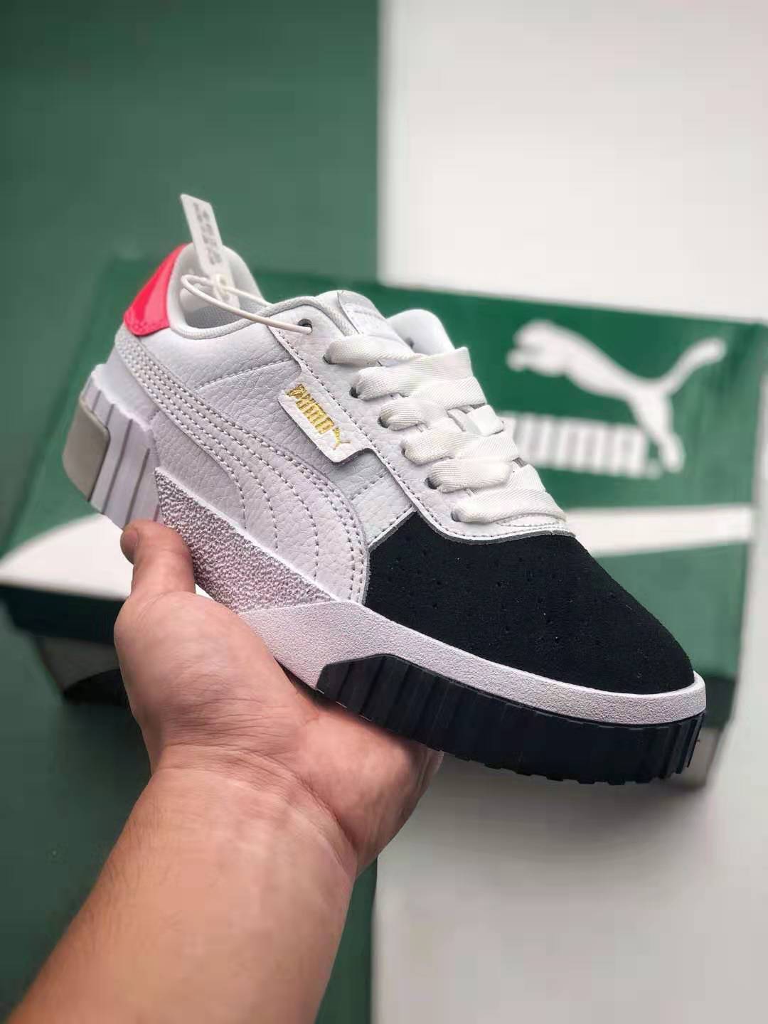 Puma Cali Remix White Black Sneakers 369968-02 - Premium Athletic Shoes