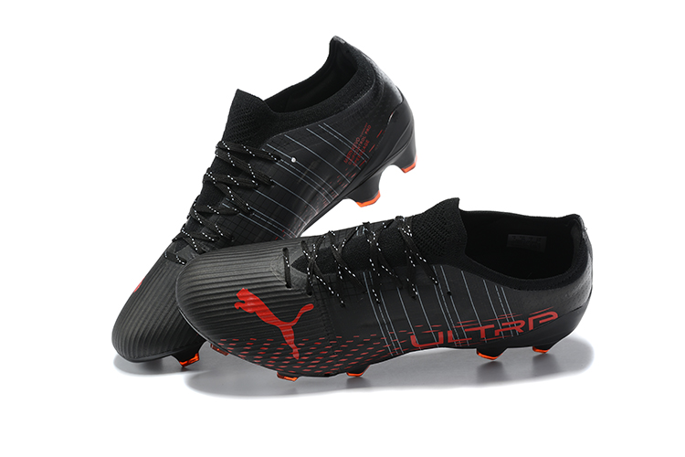 PUMA Ultra 1.3 FG AG Black Sunblaze Soccer Cleats - 106477-03