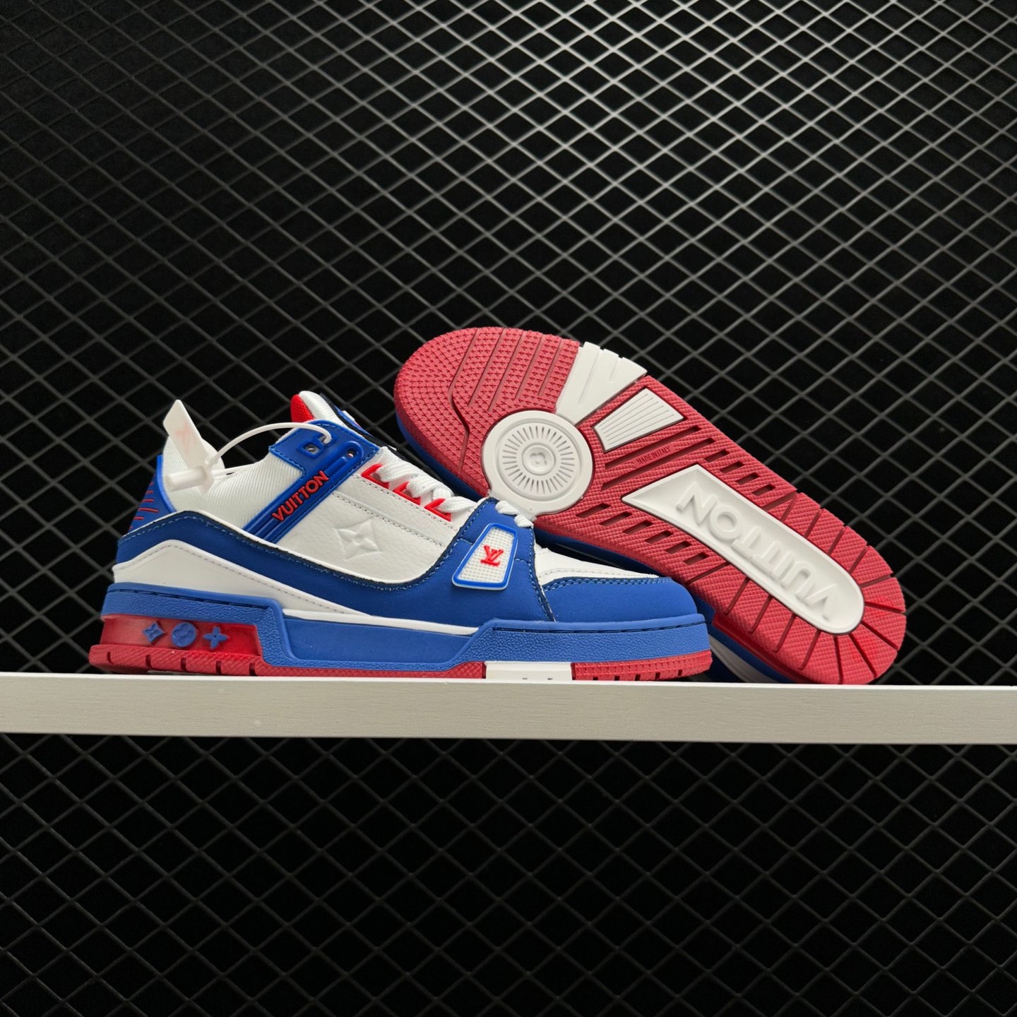 Louis Vuitton Trainer Sneaker 'White Blue Red' 1A8ZSY - Premium Footwear with Iconic Design