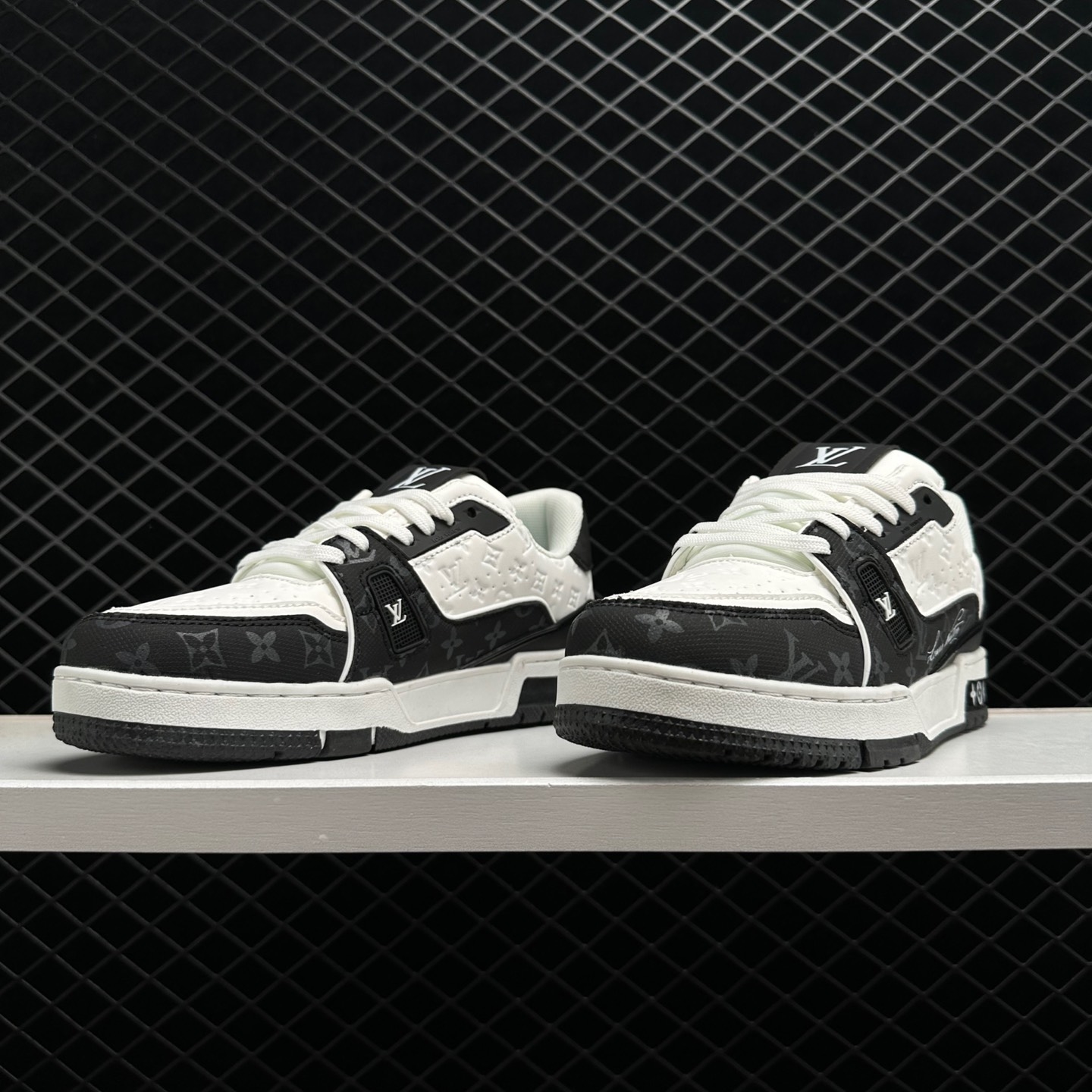 Shop the Sleek and Stylish Louis Vuitton LV Trainer #54 Black White 1AANEG