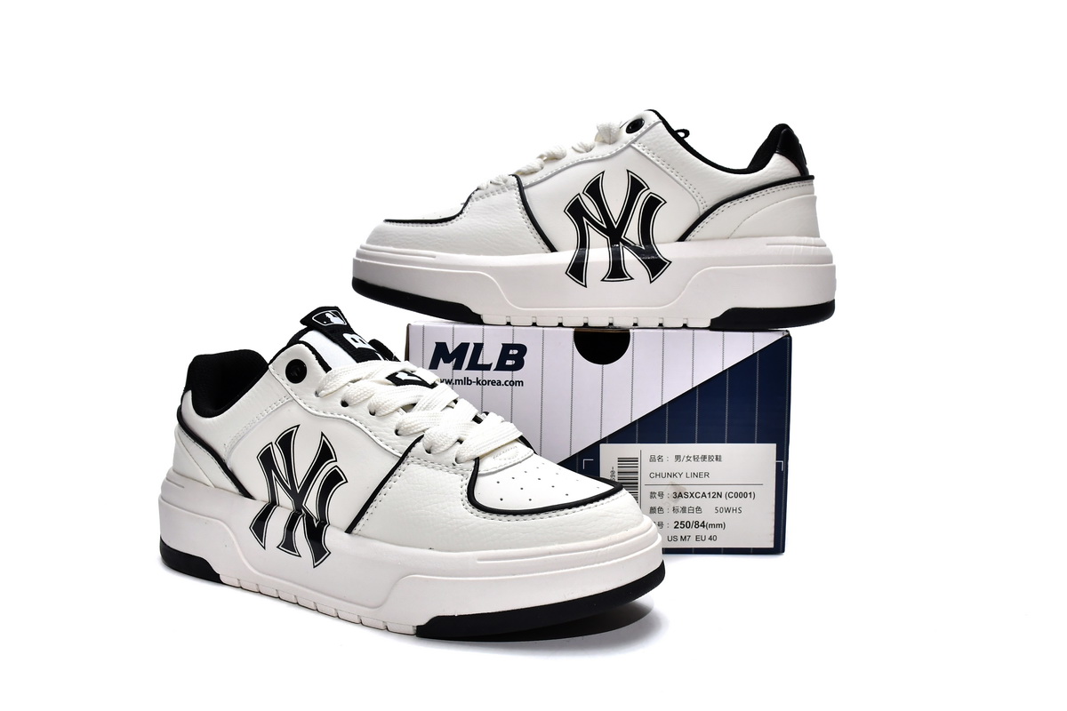 MLB Chunky Liner NY Yankees White Black | 3ASXCA12N-50WHS
