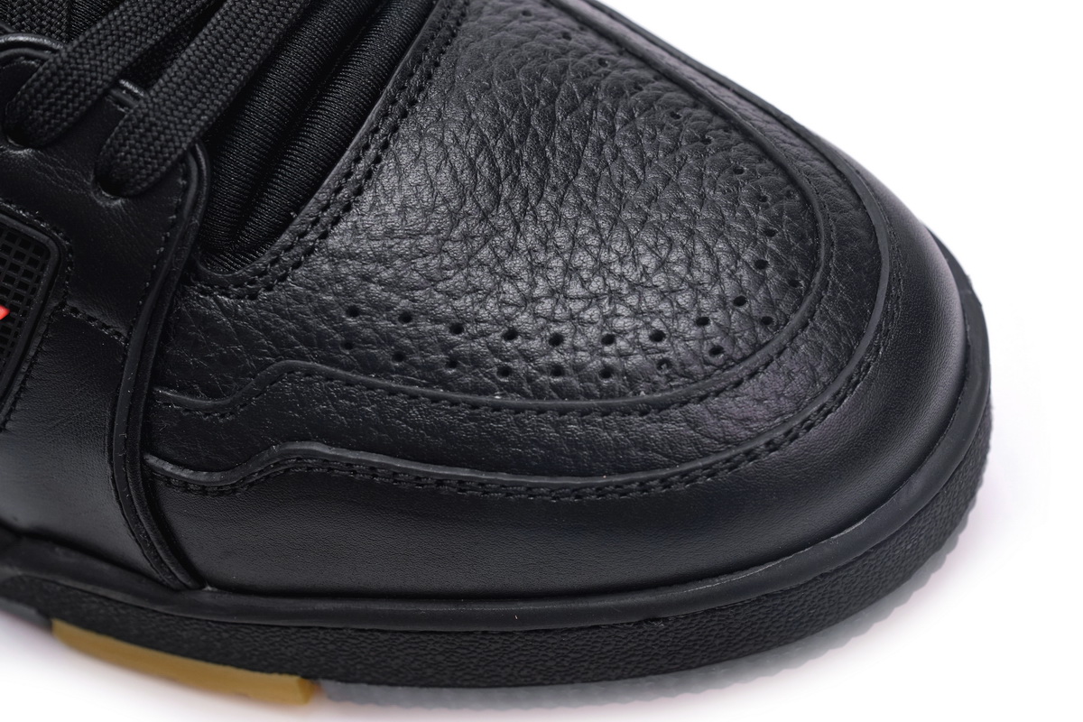 Louis Vuitton Trainer Black Litchi Pattern FD0226 - Premium Luxury Fashion Footwear