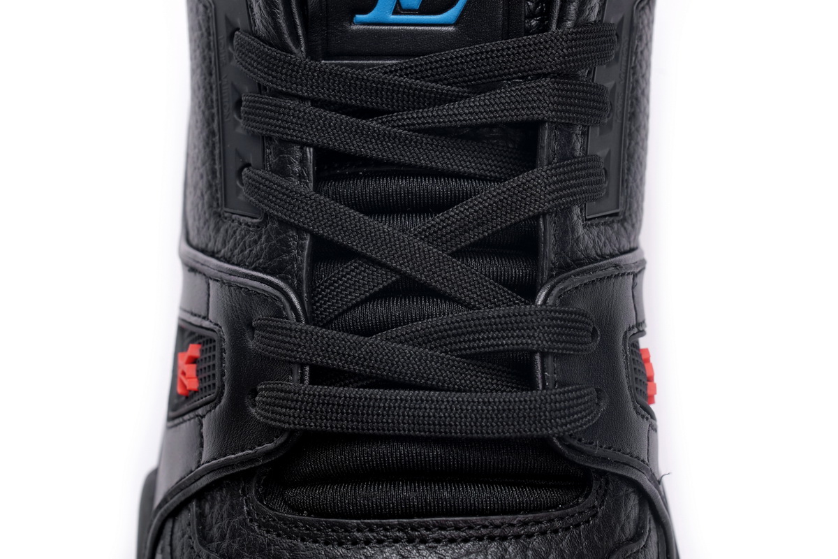 Louis Vuitton Trainer Black Litchi Pattern FD0226 - Premium Luxury Fashion Footwear