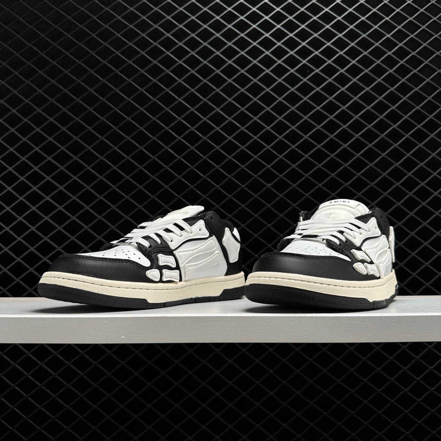 Amiri Skel Top Low Black White PXMFS002 - Stylish and Sleek Shoes