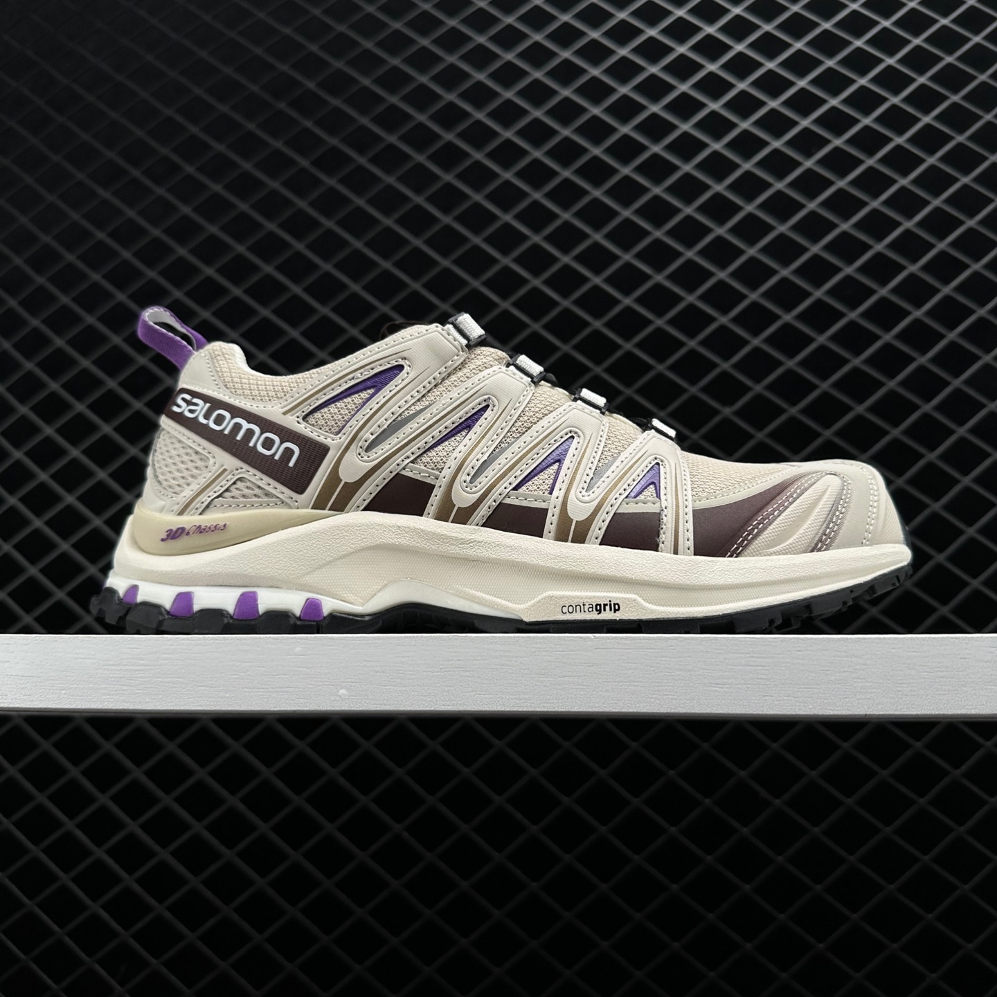 Salomon XA Pro 3D Trail Running Shoes Beige Purple 414680 - Excellent Performance and Support!