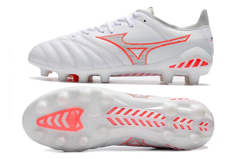 Mizuno Morelia Neo 3 FG Football Boots - White Orange: Lightweight and Stylish