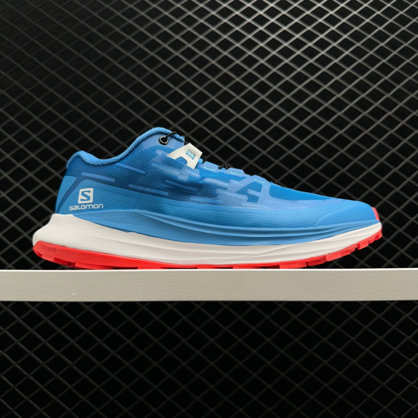 Salomon Ultra Glide Trail Running Shoes – Blue White Red | Lightweight Comfort & Durability
