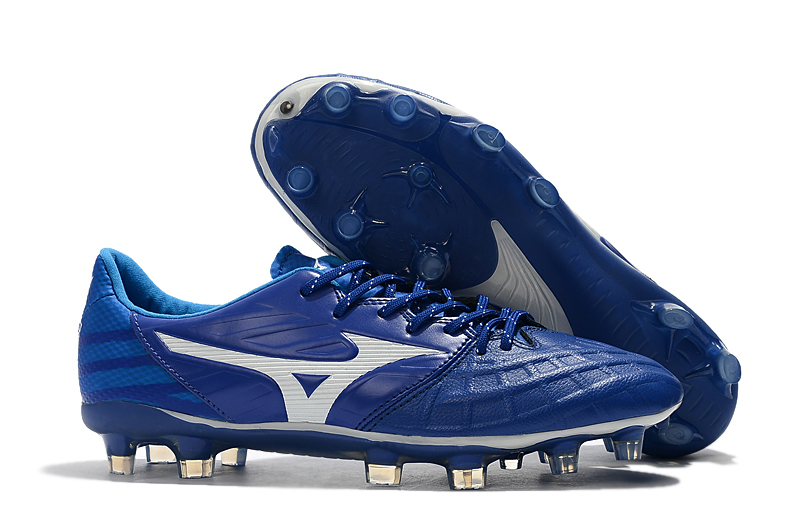 Mizuno Rebula V3 FG Blue White Boots - Premium Soccer Footwear