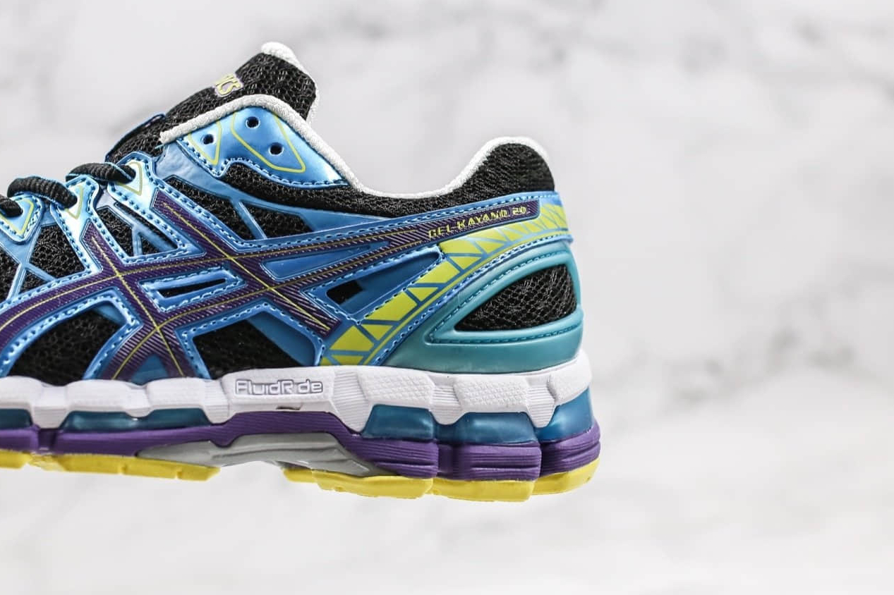 Asics Gel-Kayano 20 Black Blue Purple Running Shoes - Ultimate Support and Comfort!