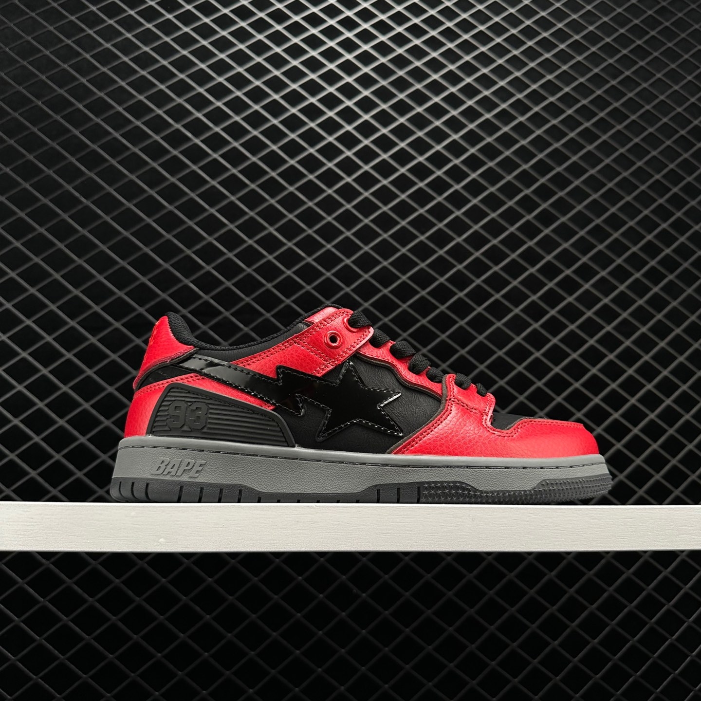 A Bathing Ape Bape SK8 Sta Red Black 001FWH802003 - Limited Edition Sneakers