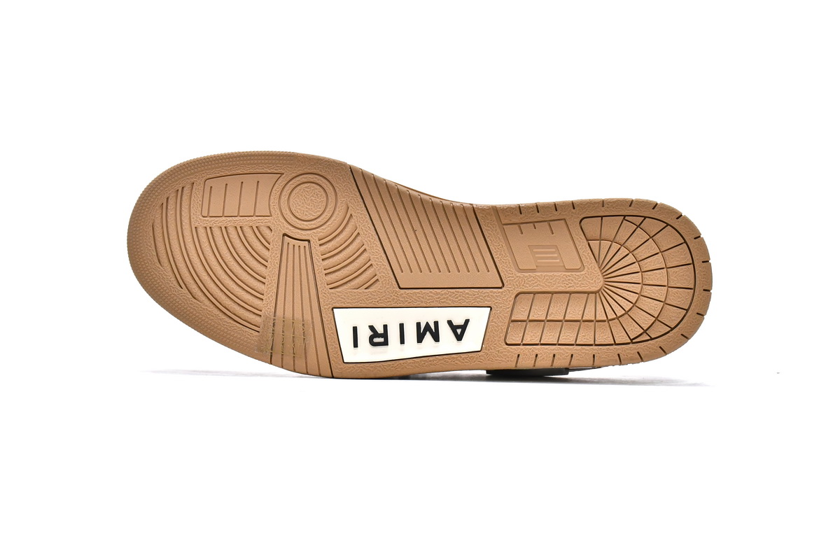 Amiri Skel Top Low MFS003-281: Tan White Designer Sneakers