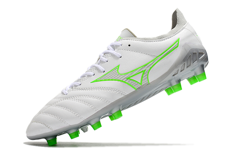 Mizuno Morelia Neo 3 FG Football Boots White Green - Enhance Your Game Today